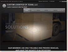Tablet Screenshot of customlogisticsoftexas.com